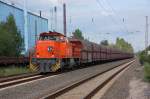 br-275-mak-g-1206 RBH 824 (vormals RAG) Diesellok des Typs MaK G 1206 (Ruhrpott Sprinter) mit Kohlenwagenzug in Datteln (n�rdliches Ruhrgebiet) am 27.08.2007
