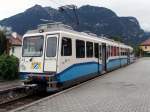 Zugspitzbahn Triebwagen 14 auf der Endstation Garmisch. 17.08.07