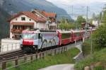Ge 4/4 III 650 Seewis im Prättigau mit Werbung für ... Ge 4/4 III 650 Seewis im Prättigau mit Werbung für ...