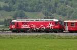 Ge 4/4 III 642 Breil/Brigels mit Eigenwerbung f�r 100 Jahre ...