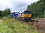 01.09.07, 29001 von Heavy Haul Power steht mit einem Schotterzug ...