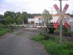 Bahn�bergang auf der Rosenheimer Scleife   ...