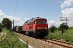 232 146 mit FE 45429 bei Petershagen (27.07.2007)  ...