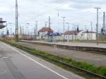 Bahnsteig 13 mit Blick auf das Gleisvorfeld in Leipzig Hbf; ...