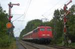 110 414-0 f�hrt mit einer RegionalBahn von Aalen nach Donauw�rth ...