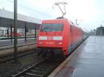 101 009-9 schob den Ic nach Norddeich Mole am 08.09.2007 ...