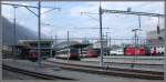 Stelldichein in Chur. Ge 4/4 I 605 Silvretta, NPZ, Re ...