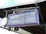 Zugzielanzeiger Zugzielanzeiger in Dortmund f�r den IC 2311 'Nordfriesland' aus Westerland (Sylt) zur Fahrt nach Heidelberg mit 15 Minuten Versp�tung.