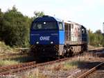 OHE Osthannoversche Eisenbahnen AG MAK 2000BB rangiert im Bahnhof Ottbergen um dann weiter in Richtung Kreiensen zu fahren.