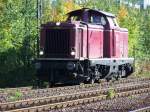 212 052 der EfW kommt gerade vom Tanken zur�ck und ...