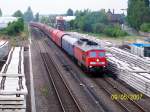 Durchfahrt eines Atomm�lltransportes mit BR 232 durch den Bahnhof Steinfurt-Burgsteinfurt ...