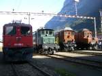 In Erstfeld sind Ae 610 463, Ae 4/7 10905, Be ...
