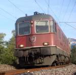 Re 6/6 mit Keeslzug bei Altendorf SZ am 21.09.2007  ...