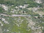 Regionalzug in Richtung Brig am 16.8.2007 auf der S�drampe oberhalb ...