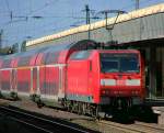 146 002-1 schiebt ihren NRW-Express aus Essen herraus in Richtung ...