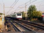 EC38 nach Genf durchf�hrt Bahnhof Mestrino. 29/09/07  ...