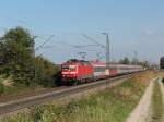 BR 120 145 am 3.10.07 bei Hattenhofen  ...