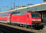 146 002-1 steht in Essen Hbf. In wenigen Sekunden wird ...