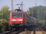 146 008-8 bei der Einfahrt von M�lheim(Ruhr) Hbf am 04.10.07. ...