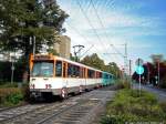 u-bahn-frankfurt-main Ptb-Wagen 748 auf der U5 in Richtung Frankfurt HBF am Marbachweg.
