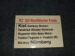 IC 523 Westf�lischer Friede von Kiel nach N�rnberg.  ...