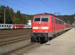 Die BR 111 071-7 bei der einfahrt in den Kufsteiner ...