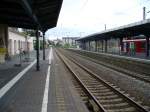 Paderborn Hauptbahnhof mit Blick Richtung Warburg in Westfalen.  ...