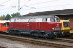 V 160 003 der PEG in Ludwigslust aufgenommen am 11.10.2007 ...