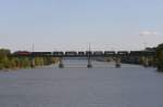 Ein 1x44 überquert bei Wien Lobau die neue Donau. Aufgenommen ... Ein 1x44 überquert bei Wien Lobau die neue Donau. Aufgenommen ...