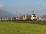 BR 182 513 und E189 907 am 13.10.07 bei Schwaz ...