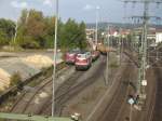 Eine BR211 neben einer BR 228 beim Rangierbahnhof Fulda, am ...