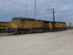 Union Pacific Die beiden Union Pacific Loks 6855 und 6509 sind am 15.10.2007 in Galveston (Texas)  abgestellt.