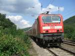 BR 143 mit Zugen 143 282-2 am Ausfahrsignal von Nachrodt 13.08.2007