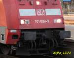 101 090-9 mit defekten Scheinwerfer. Dortmund Hbf. 13.10.2007.  ...