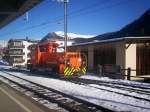 Tm 2/2 bei Rangierarbeiten in Davos Platz. 25.12.06  ...