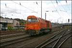 KSW Lok 43 durchf�hrt den Bahnhof Siegen Richtung Weidenau. (18.10.2007) ...