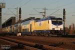 Metronom 146 533 am Abend des 22.10.2007 bei den S�derelbbr�cken. ...