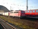 BR 140 mit Zugen 140 386 in Bremen HBF. 06.08.07