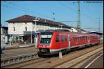 br-612-regioswinger-dbag 612 087-7 ist am Morgen des 15.10.07 als InterRegioExpress von Aalen nach Ulm HBF unterwegs, hier bei der Ausfahrt aus dem Aalener Bahnhof.