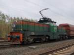 RBH Logistics GmbH RAGodil RBH 014 (ex RAG Ruhrkohle AG) Elok von Henschel Typ E1200 vor Kohlewagenzug in Recklinghausen Suderwich am 24.10.2007.