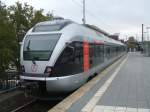 nordrhein-westfalen ABELLIO RAIL ,Stadler Flirt im Bochumer Stutzgleis ,fahren
vor�bergehend als 'Nokia-Bahn' RB 46 Gelsenkirchen - Bochum.
Die Lints stehen zur Zeit im Bf�.(24.10.2007)