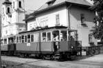 stubaitalbahn Tw 3 am Stubaitalbahnhof in Innsbruck (28. August 1968)