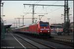 146 206-8 wechselt am Abend des 12.09.07 die Pantografen, um ...