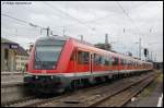 Ein Modus-Steuerwagen verl�sst am 09.08.07 den Bahnhof Donauw�rth. - Ne ...