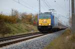 31.10.2007 146 519-4 mit dem Connex Richtung Berlin unterwegs, kurz ...