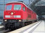 Die 234 278-0 steht am 30.Oktober 2007 mit dem Berlin-Warschau-Express ...