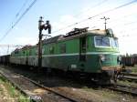 ET40-35 mit einem G�terzug wartet auf Signal zum fahren am ...
