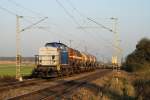 202 827 (V1702 der MWB) mit Kesselzug bei Hattenhofen (16.10.2007) ...