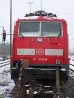 Die 111 079-0 steht ...  Martin Respondek 12.11.2007