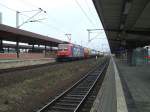 482 017-1 mit Containerzug am 14.11.2007 in G�ttingen  ...